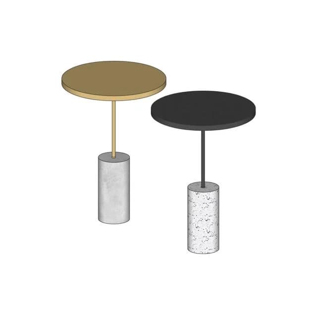 Adele 義大利大理石圓邊几 Adele Italian Marble Round Side Table